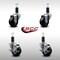 Service Caster 3'' SS Hard Rubber Wheel Swivel 1-1/4'' Expand Stem Caster Set 2 Brakes, 4PK SCC-SSEX20S314-HRS-2-TLB-2-114 - alternate 3